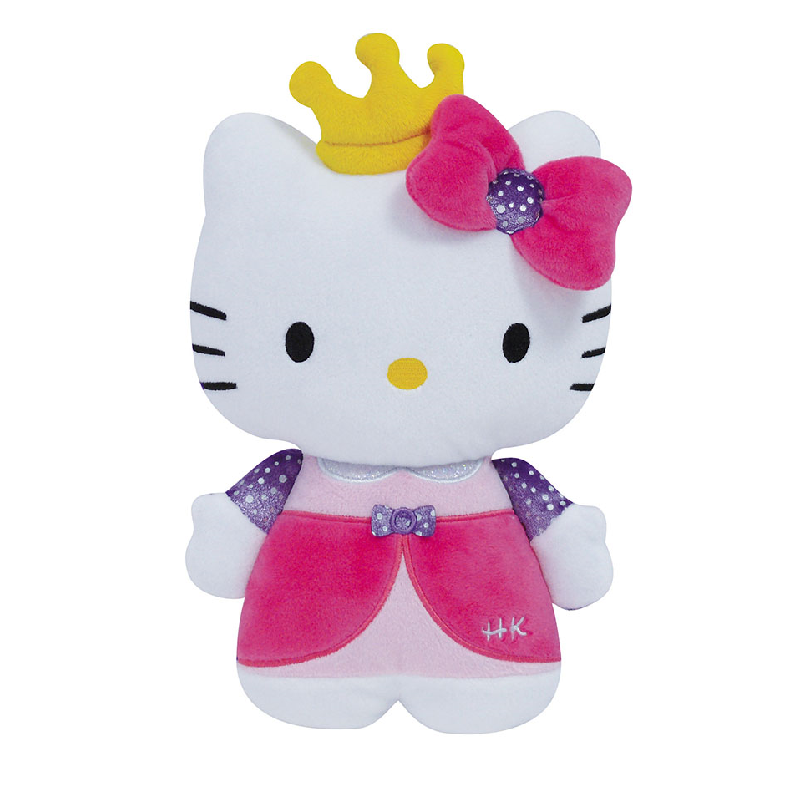 Hello kitty - plush câlin - princess 25 cm 